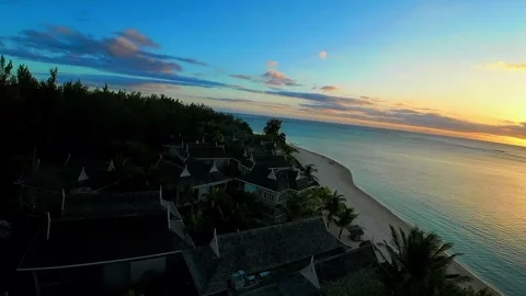 Sunset in le morne Stock Footage 293202761