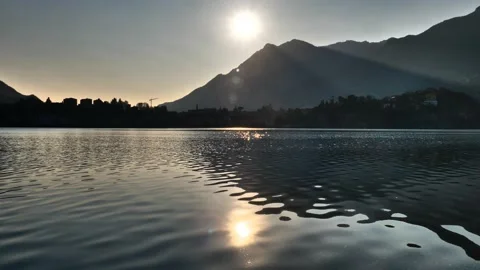 Sunset in Lecco, Italy Stock Footage 248947745