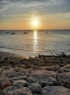 Sunset legian Stock-Fotos