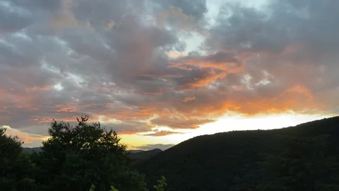 Sunset in Les Cévennes Stock Footage 345360257