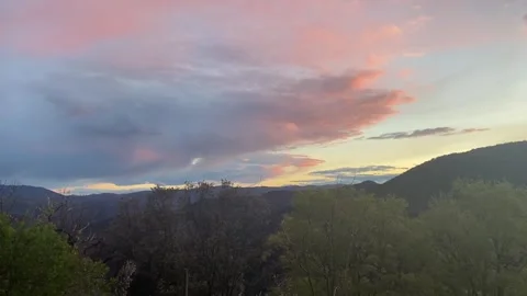 Sunset in Les Cévennes Video stock 346501082