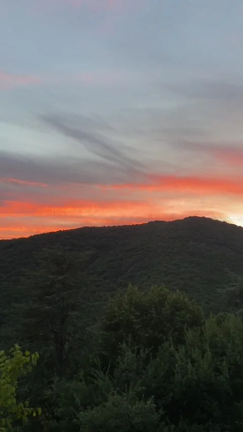 Sunset in Les Cévennes Stock Footage 346501092