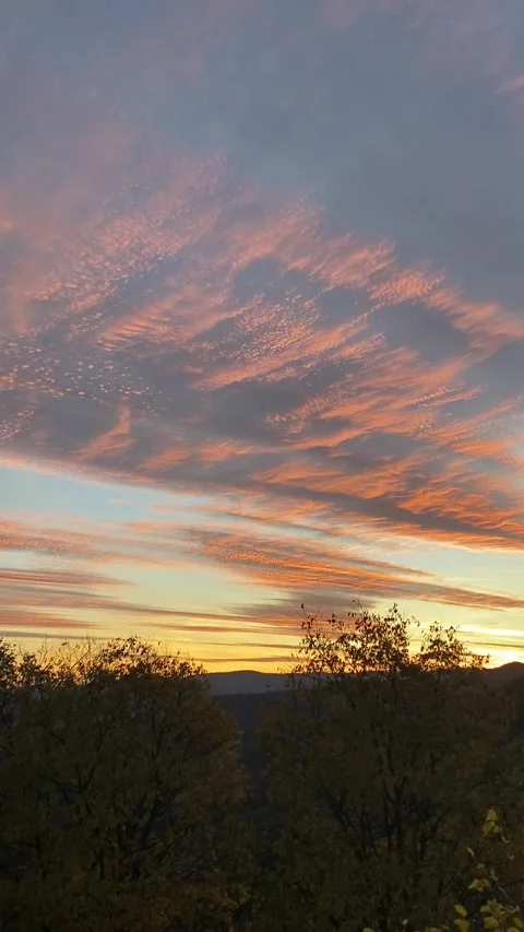 Sunset in Les Cévennes Video stock 346501139