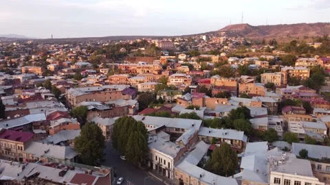 Sunset light on the buildings Stock Footage 202654649