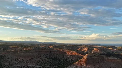 Sunset Light Fading Over Southwest Mesa Stock Footage 345155035