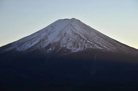 Sunset light on mount fuji Stock Photos