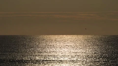 Sunset light over the sea, Aichi, Japan Stock Footage 325833300