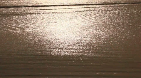 Sunset Light Reflections On River 動画素材 37846624