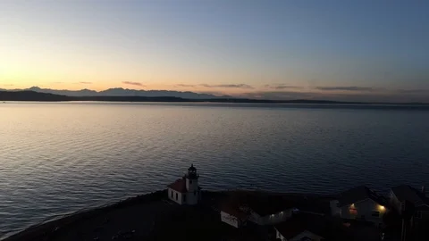 Sunset Lighthouse Stock Footage 105246983