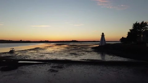 Sunset lighthouse victoria Stock Footage 162599410