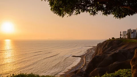 Sunset in Lima Stock-Footage 96809394