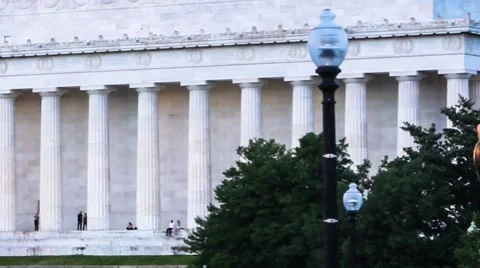 Sunset on Lincoln Memorial timelapse Video stock 43267047