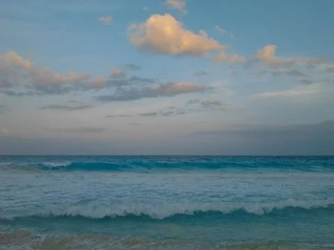 Sunset line coast Stock Photos