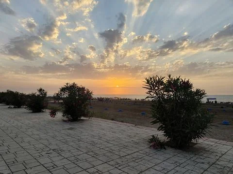 Sunset line Stock Photos