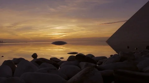 Sunset with lines Video stock 85741908