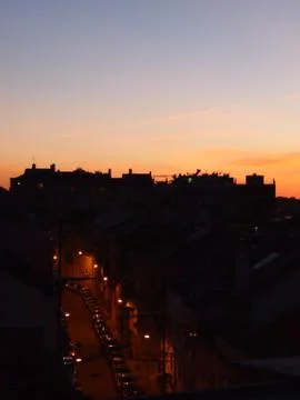 Sunset, Lisbon, Campolide Foto stock