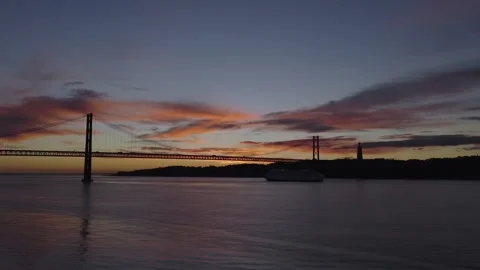 Sunset in Lisbon Video stock 325528438