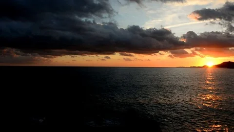 Sunset in Lloret de Mar in Spain Stock Footage 82785864