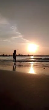 Sunset in Long Beach Stock Photos