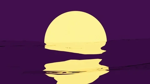 Sunset Loop Animation 80s Stock Footage 112735770