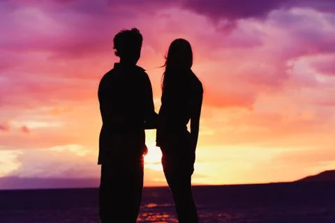 Sunset lovers Stock Photos
