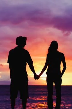 Sunset lovers Stock Photos