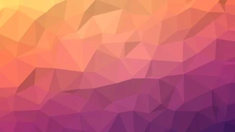 Sunset low poly background with large triangles, purple to gold イラスト素材