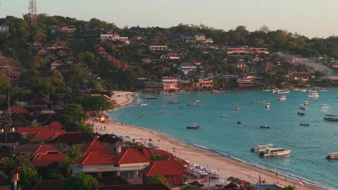 Sunset at low tide at Jungutbatu beach Nusa Lembongan, Bali Indonesia. of Stock Footage 316649302