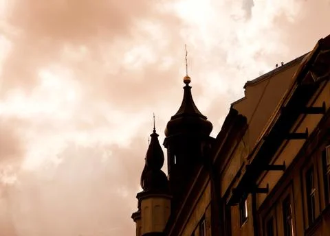 Sunset in lvov Stock Photos