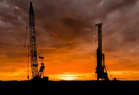 Sunset Machines Stock Photos