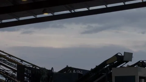 Sunset with the machines still working 스톡 동영상 154662682