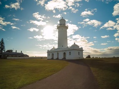 Sunset at the Macquarie Lighthouse Stock Photos