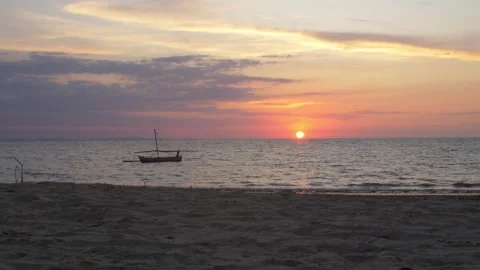 Sunset in madagascar Stock Footage 258586307