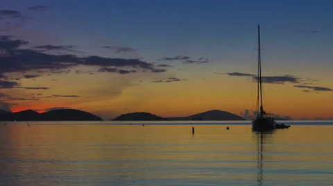 Sunset from Maho Bay,St John Stock Footage 66423614