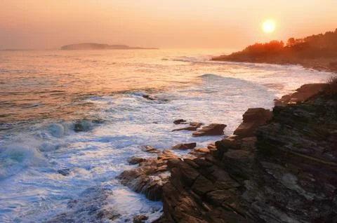 Sunset in maine 写真素材