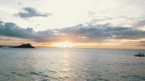The Sunset of Malapascua Island Stock Footage 120726850