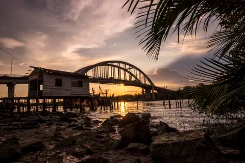 Sunset in Malaysia Stock Photos