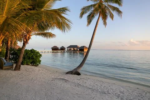 Sunset on the Maldives. Stock Photos