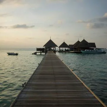 Sunset in Maldives Stock Photos