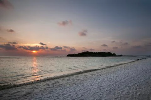 Sunset in Maldives Stock Photos