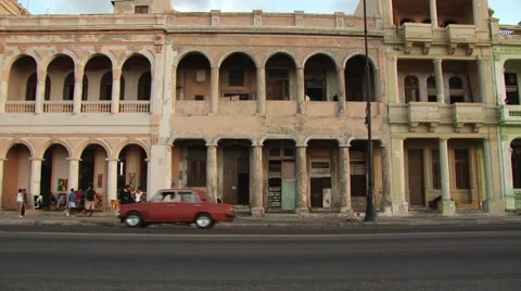 Sunset on the Malecon in Havana Stock Footage 4671288