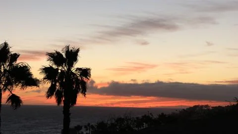 Sunset on Malibu 스톡 사진