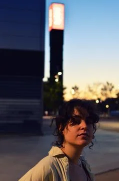 Sunset at the mall Stock Photos