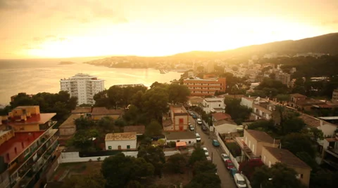 Sunset in Mallorca with the Mediterranean Stock-Footage 32284117
