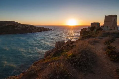 Sunset in malta Stock Photos