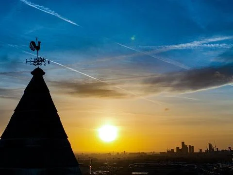 Sunset in Manchester Foto stock