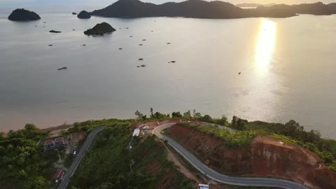 Sunset in Mandeh. Stock Footage 245985196