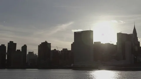 Sunset Manhattan Video stock 74071186
