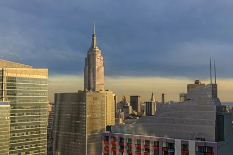 Sunset at Manhattan Stock Photos