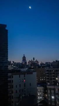 Sunset manhattan Fotos Stock